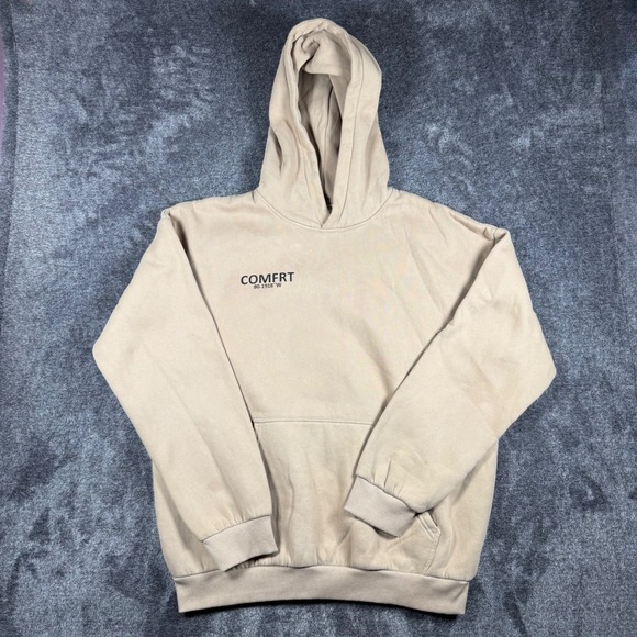 Comfrt Other - Comfrt Hoodie XL Tan Beige Fleece Pullover Minimalist Logo Mens